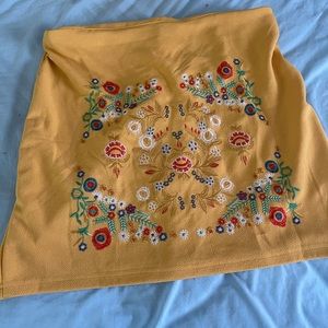 Embroidered Yellow Skirt